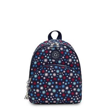 Kipling Paola Small Printed Ryggsekk Blå | NO 1614CT